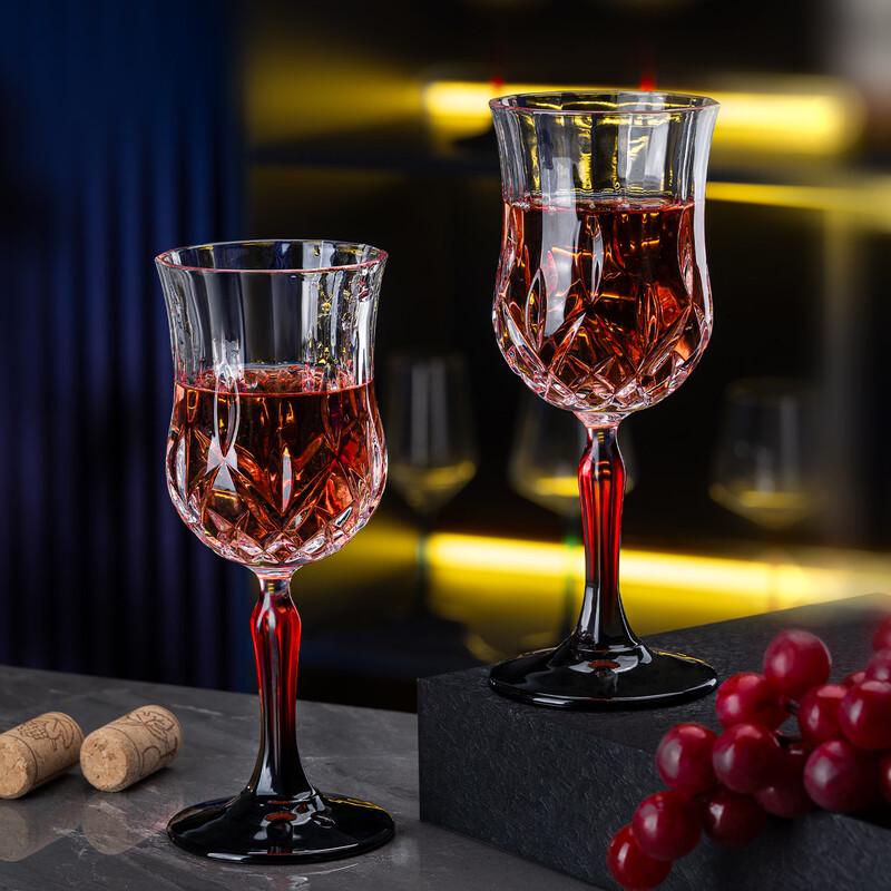 OLOEY Crystal Embossed Wine Glass Set with Decanter