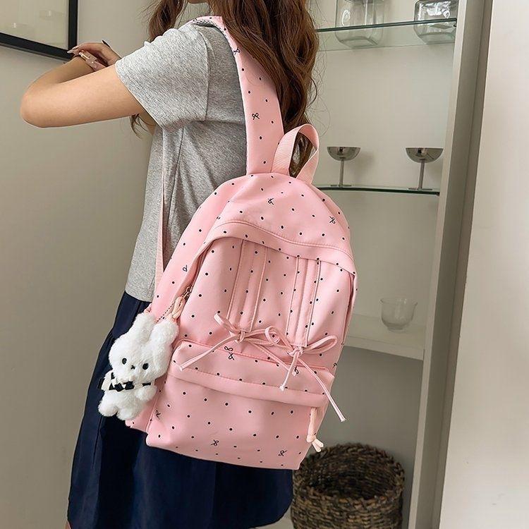 Schoolbag Japanese ins new high-value fresh and sweet cute printed backpack girl simple large-capacity backpack