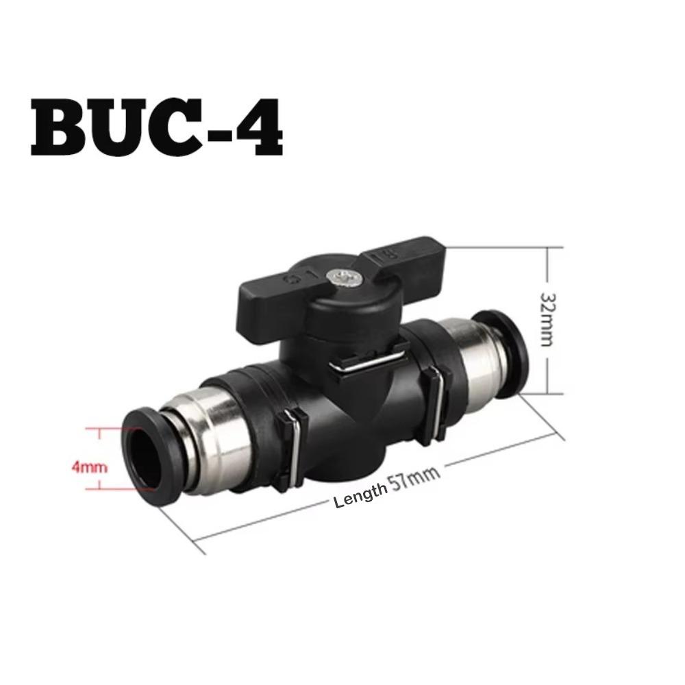 Hand Pneumatic Valve Black BUC Fitting Manual Switch Quick Joint Connector