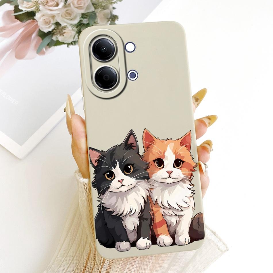 For Vivo Y05 Y11d 2026 Cute Cat Flower Cartoon Phone Case For Vivo Y11D Y05 4G Shockproof Soft Silicone Covers Bumpers