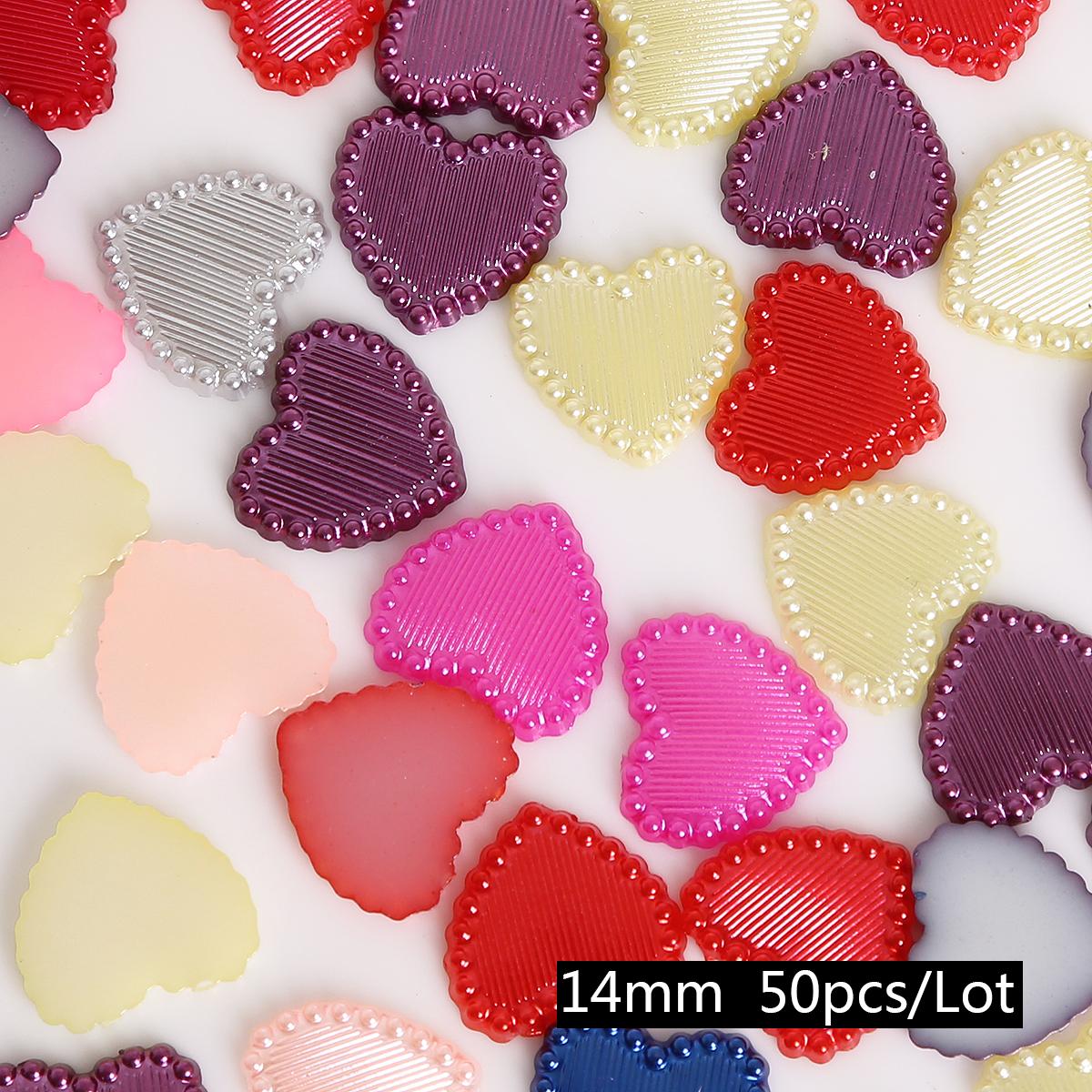 

50-100 шт./пакет 10/14 мм случайные разноцветные бусины в форме сердца с плоской спинкой, пластиковые бусины из АБС-пластика для рукоделия, украшения для скрапбукинга, шитье одежды, аксессуары для одежды 14mm 50pcs разноцветный