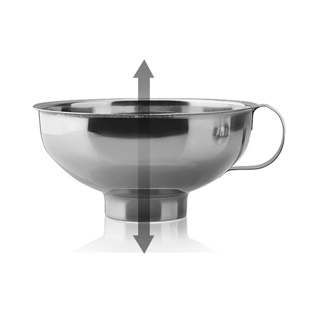 Stainless Steel Canning Funnel Wide Mouth Oil Filter Funnel Kitchen Funnel Set Salad Dressing