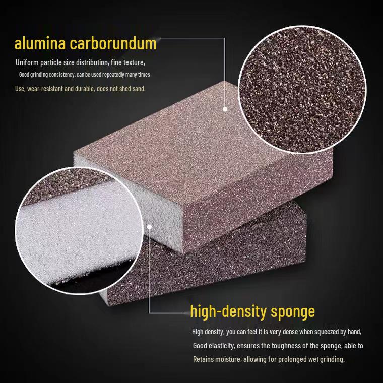 Elastic, Wear-Resistant Sanding Sponge Blocks for Woodworking and Polishing