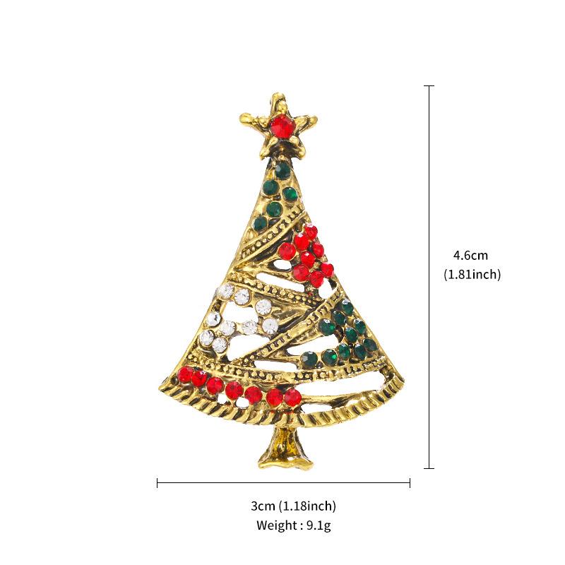 Christmas Tree Brooch - Women's Style - High-end Festive Decoration Alloy Rhinestone Pin