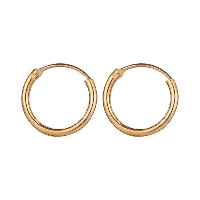 Gold Hoop Earring for Women Fashion Black Silver Color Punk Ear Rings Men Circle Earrings Hoops Hip Hop Jewelry Unisex