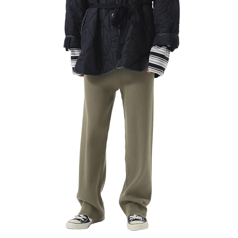 

[Beams Boy] work pants military knit pants ladies OLIVE FREE 13240383126