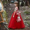 Girls' Formal Princess Dress with Train – Wedding, Runway, Piano Performance, Puffy Skirt