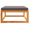 Garden Stool with Cushion 65x65x29 cm Solid Acacia Wood