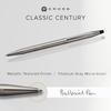Cross Classic Century Titanium Gray Premium Gift Boxed Ballpoint Medium Perfect Gift for or Other Special Occasions Oil-Based Pen, Nib, Father's Day,