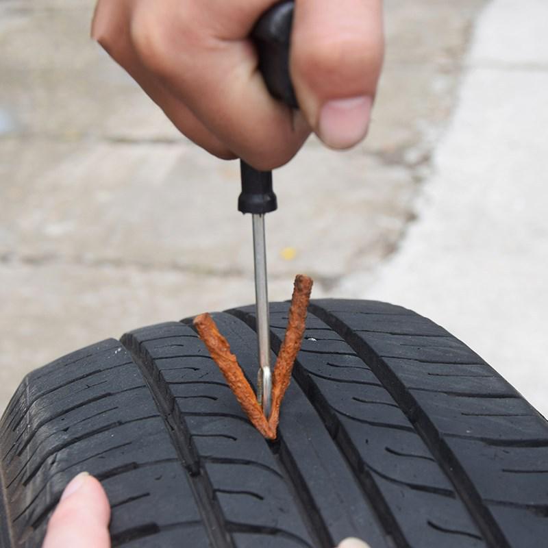 Car Emergency Tire Repair Kit with Tire Repair Gun and Rubber Strips