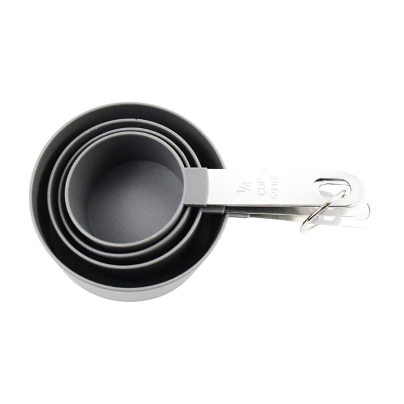 Miarki/Łyżki ze Stali Nierdzewnej z Przezroczystą Skalą Oszczędzające Miejsce Gadżety Kuchenne Niezbędne do Domowego Pieczenia