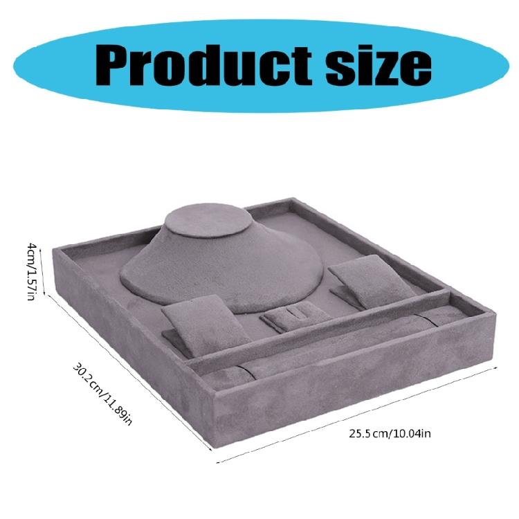 Velvets Jewelry Storage Tray for Drawer Organization Portable Rings Organizer Multifunctional Necklace Bracelets Case