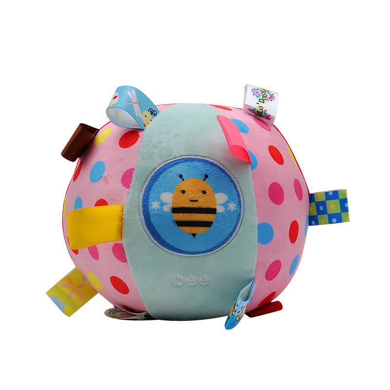 Baby Soft Plush Rattle Ball With Grasping Training For Newborn Sensory Development