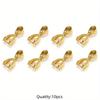 10pcs Stainless Steel Pendant Pinch Clip Bail Clasp Closure Hook Fasteners for DIY Necklace Jewelry Making Supplies Material