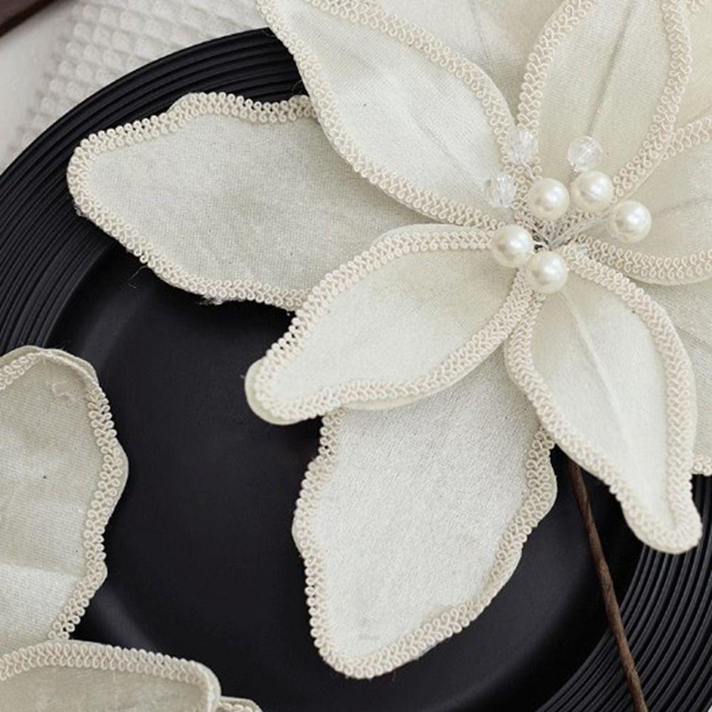 Large Size Festive Glitter Flower High-grade Xmas Tree Decorations New Artificial Xmas Flower