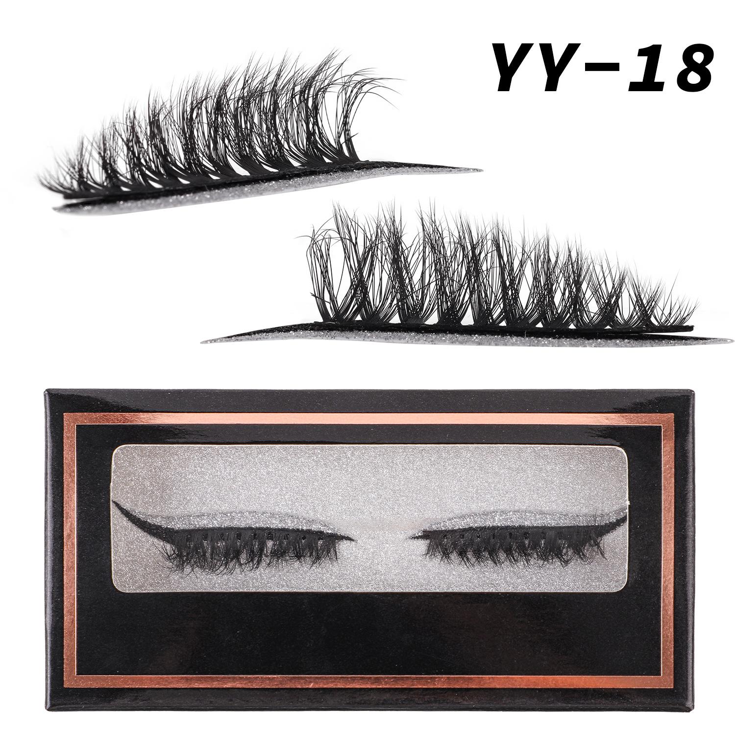 

Пара натуральных накладных ресниц с тенями для век, ресницы для банкетного макияжа без клея