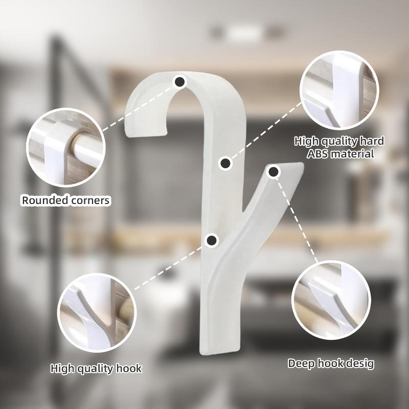 Kitchen Bathroom Hanger Clips Storage Racks White Black Hanger Heated Towel Radiator Rail Clothes Scarf Hanger Hooks Holder