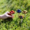 Fairy Mushroom Ornament for Yard Lawn Decoration4Pieces11.5cmHigh Garden Pottery Sculpture Random Color Landscape Ornament