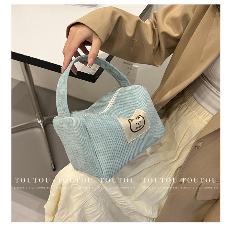 Women's Bag Corduroy Small Square Bag New Handbag Fashionable and Simple Small Bag