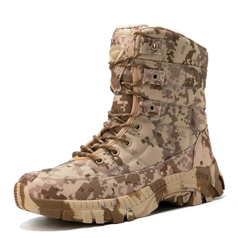 Fashion 2025 Men Boots Tactical Shoes High Top Hiking Durable Anti-Slip Outdoor Climbing Trekking Shoe Military Tactical Low Boots Male