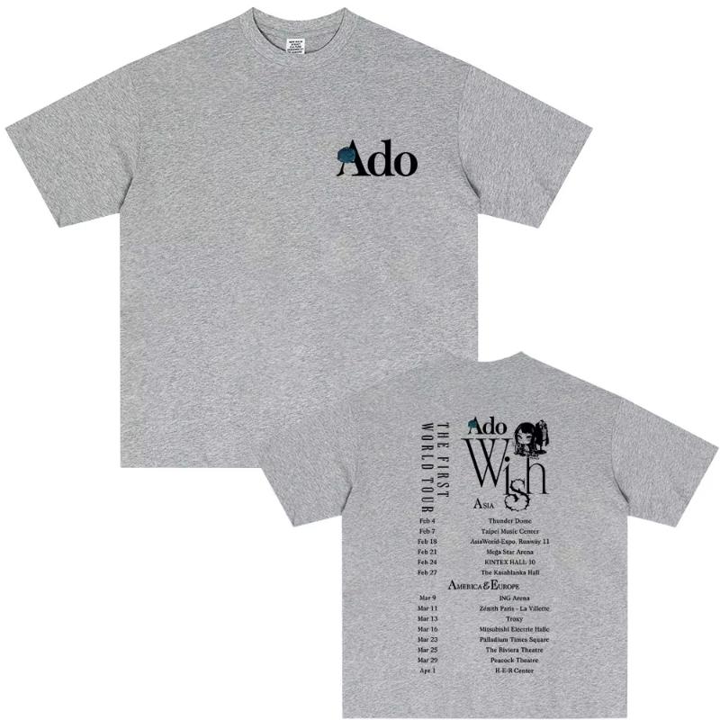 Hot Sale Ado World Tour 2026 Hibana Tshirt Unisex Unisex Fashion Oversized T Shirts Unisexs Casual Cotton Vintage Short Sleeve Tshirt