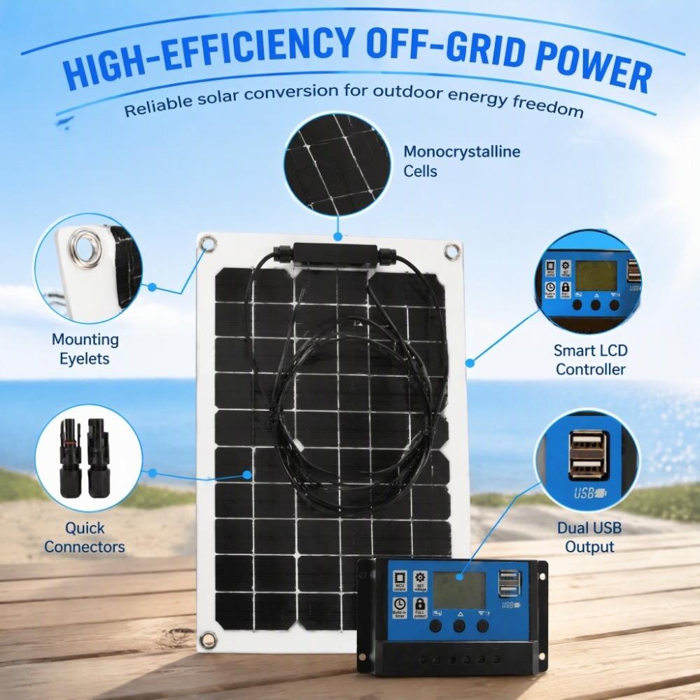300W Solar Charger Controller 50A Solar Maintainer Kit Reliable Solar Battery Charger RV Camper