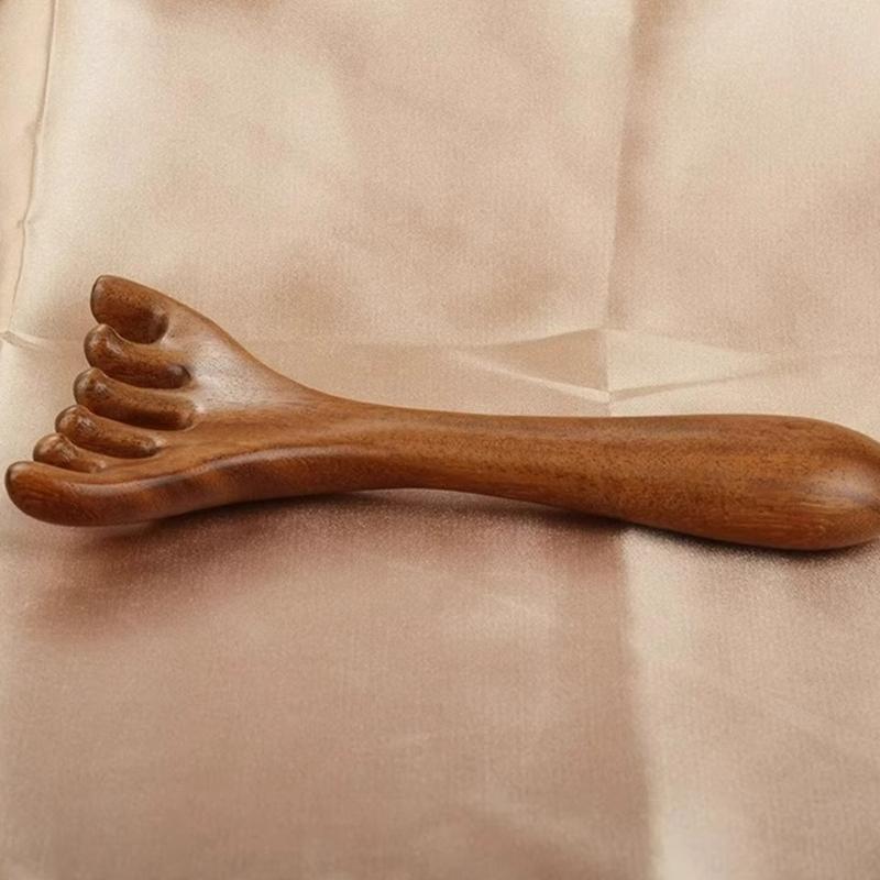Silents Wooden Head Massage Comb With Anti Statics Design