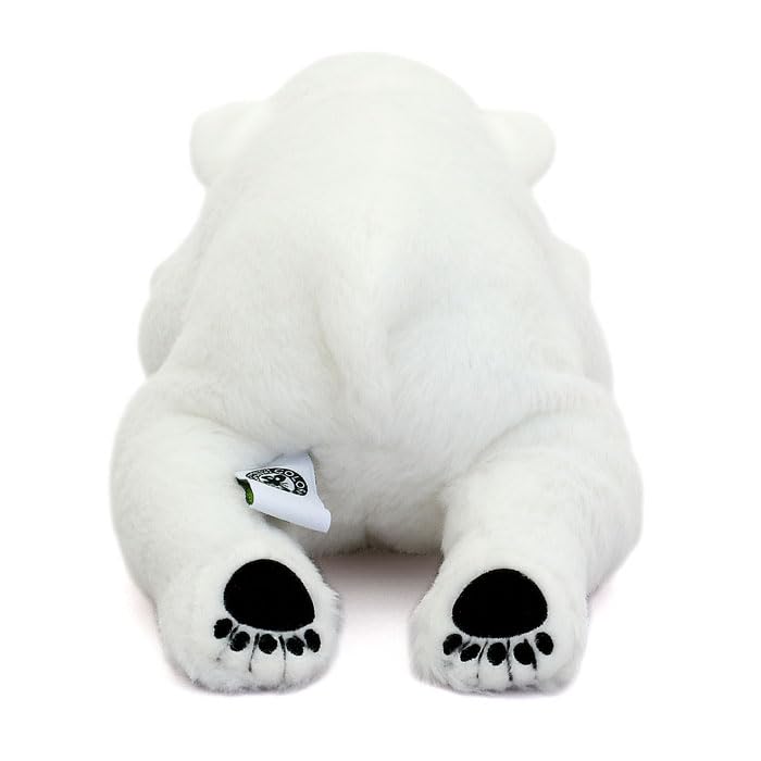 COLORATA Polar Bear Stuffed Animal Nesoberi Series Soft Touch Realistic Bear Animal Toy Doll Gift Present Birthday