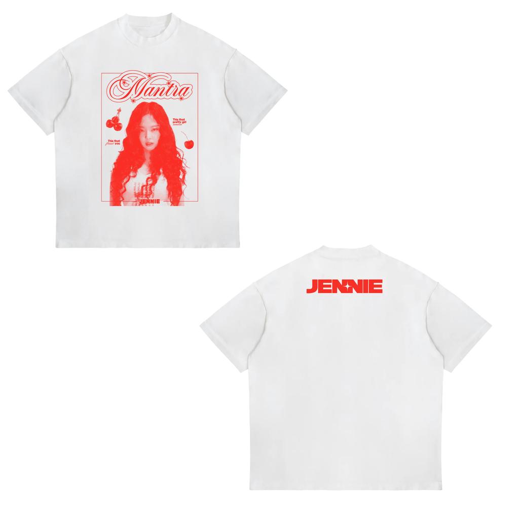 Jennie Ruby Album Printing TShirt Jennie Pretty Girl Unisextra Tshirt Unisex Fan Gift Tee Women Cotton High Quality Soft Top