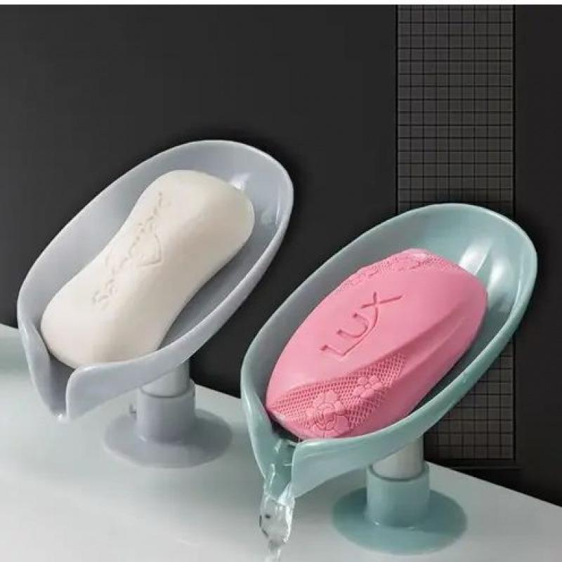 Punch-Free Lotus Leaf Soap Rack with Suction Cup - Stylish Bathroom Drain Soap Holder