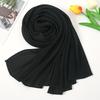 Newest Pleated Bubble Chiffon Instant Hijabs Plain Crinkle Shawls Scarf Lady High Quality Soft Thick Muslim Wraps 180*85Cm