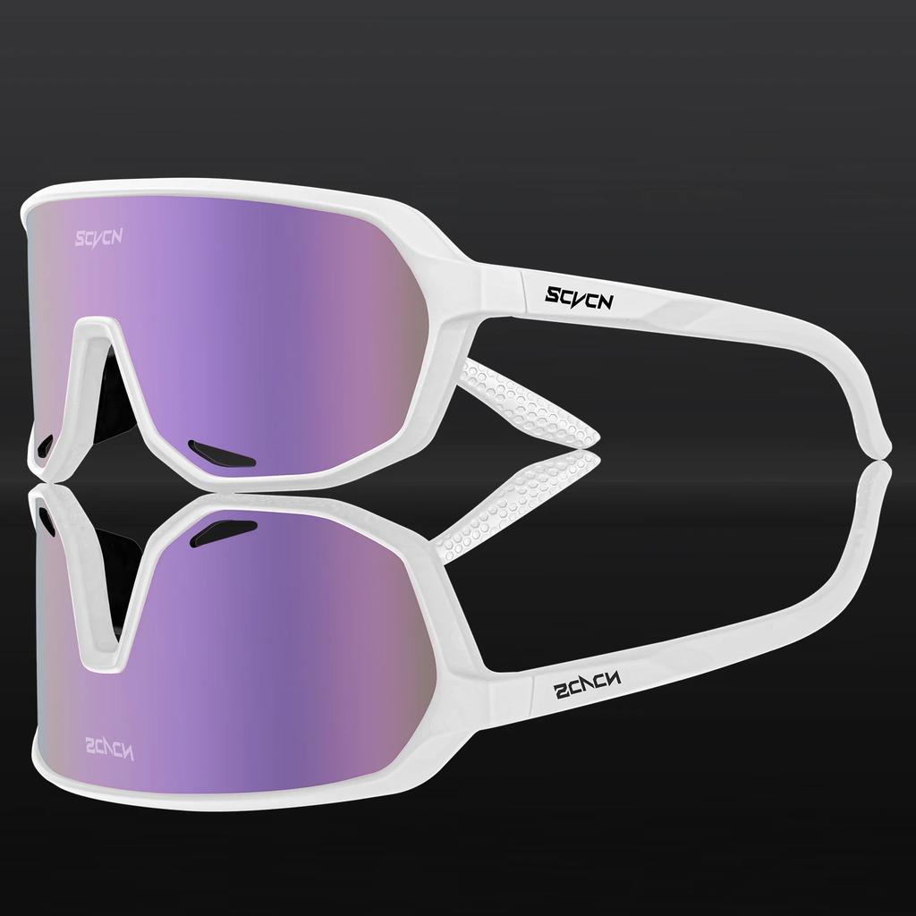 Scvcn Fashion Sunglasses for Men Sun Mountain Bike Road Bicycle Eyewear Goggles Sports UV400 MTB Photochromic Cycling Glasses