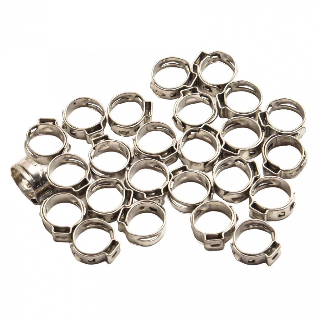 Single Ear Stepless Stainless Steel Hose Clamps Various Hoses Stainless Steel
