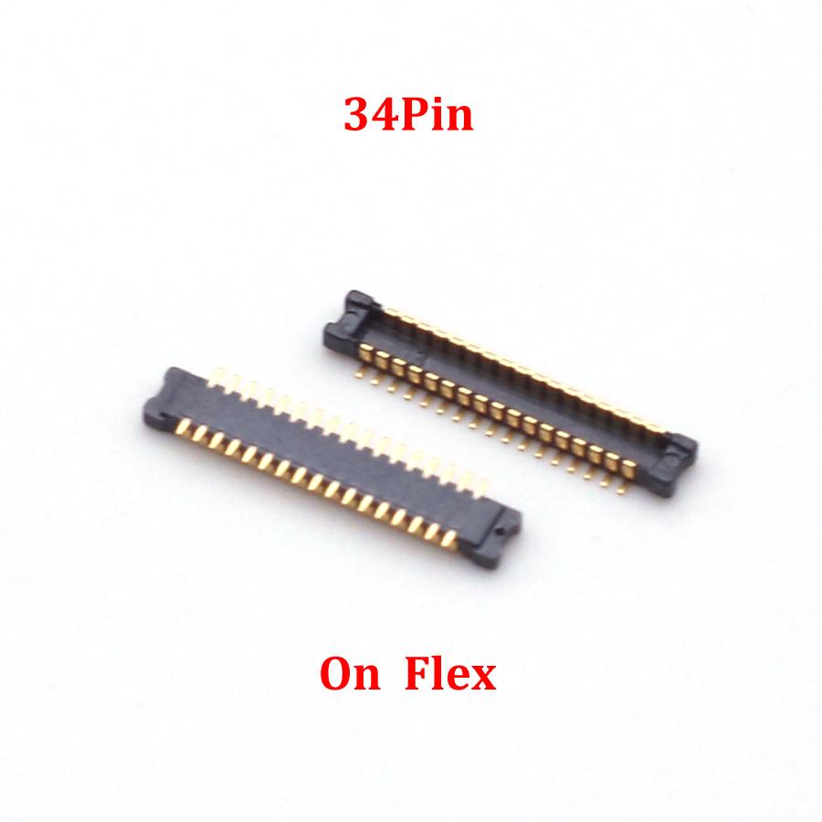 2-10pcs Screen Plug LCD Display FPC Connector On board 34pin For Samsung Galaxy J7 J727 SM-J727P J727V J727A A20E A202 A202F