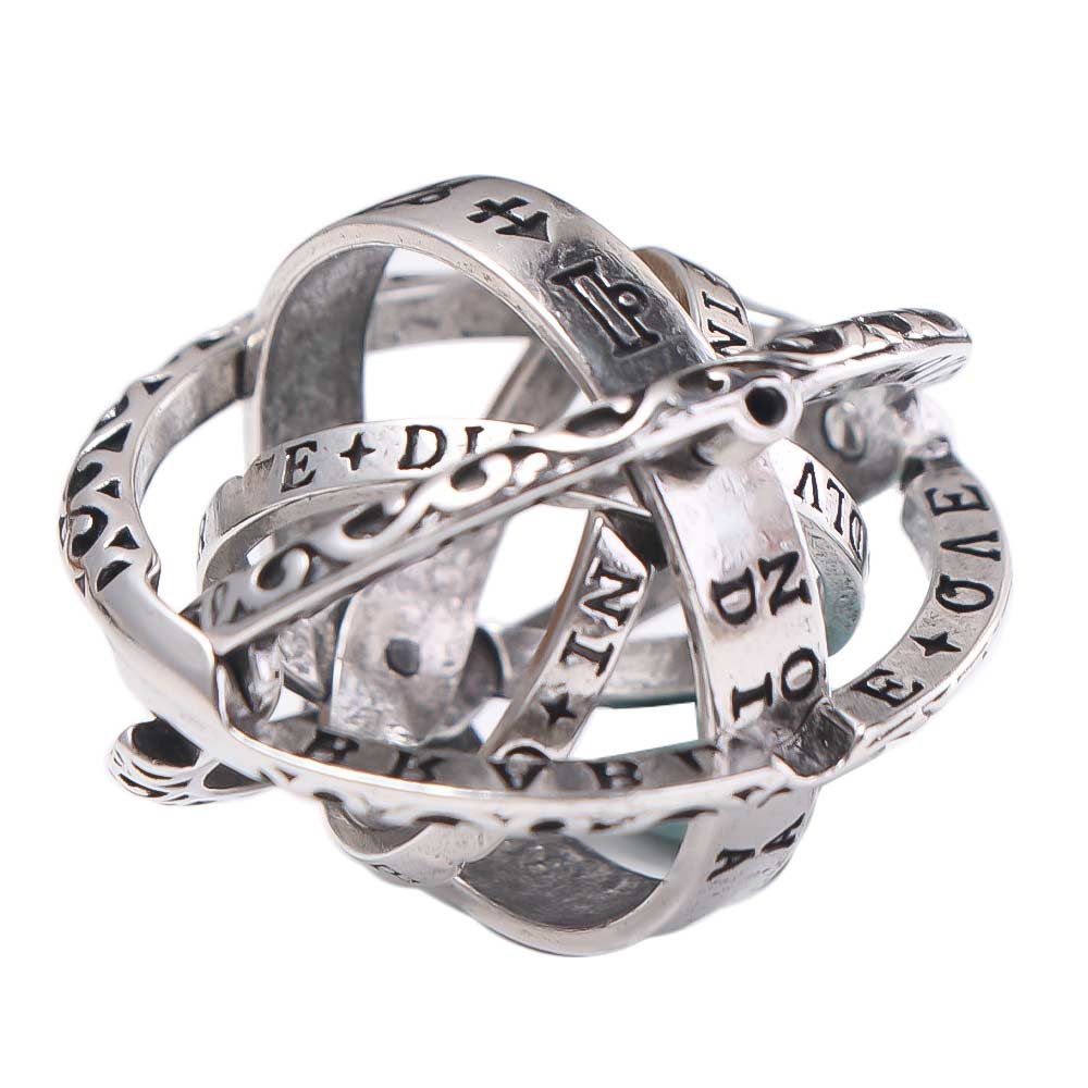 Rotating Planet Astronomical Ball Ring Universe Sphere Astronomy Ball Rings  Jewelry Gift