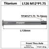 HEPPE MTB Road Bike Titanium Thru Axle Ultra Light Bike Axle 12x142 12x148 Rear Hub Thru Axle Bike Fork 12x100 12x110 Shaft