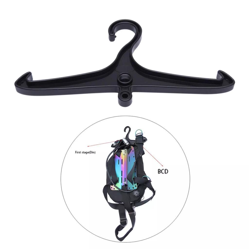 MultiPurpose AntiSlip Wetsuit Hanger with Din Thread AntiSlip BCD Regulator Hanger Scuba Diving Wetsuit Drysuit Hanger