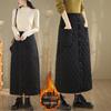 Women's Winter Extended Cycling Skirt: Windproof, Thickened Cotton, Knee Protection, One-Piece Warm Skirt