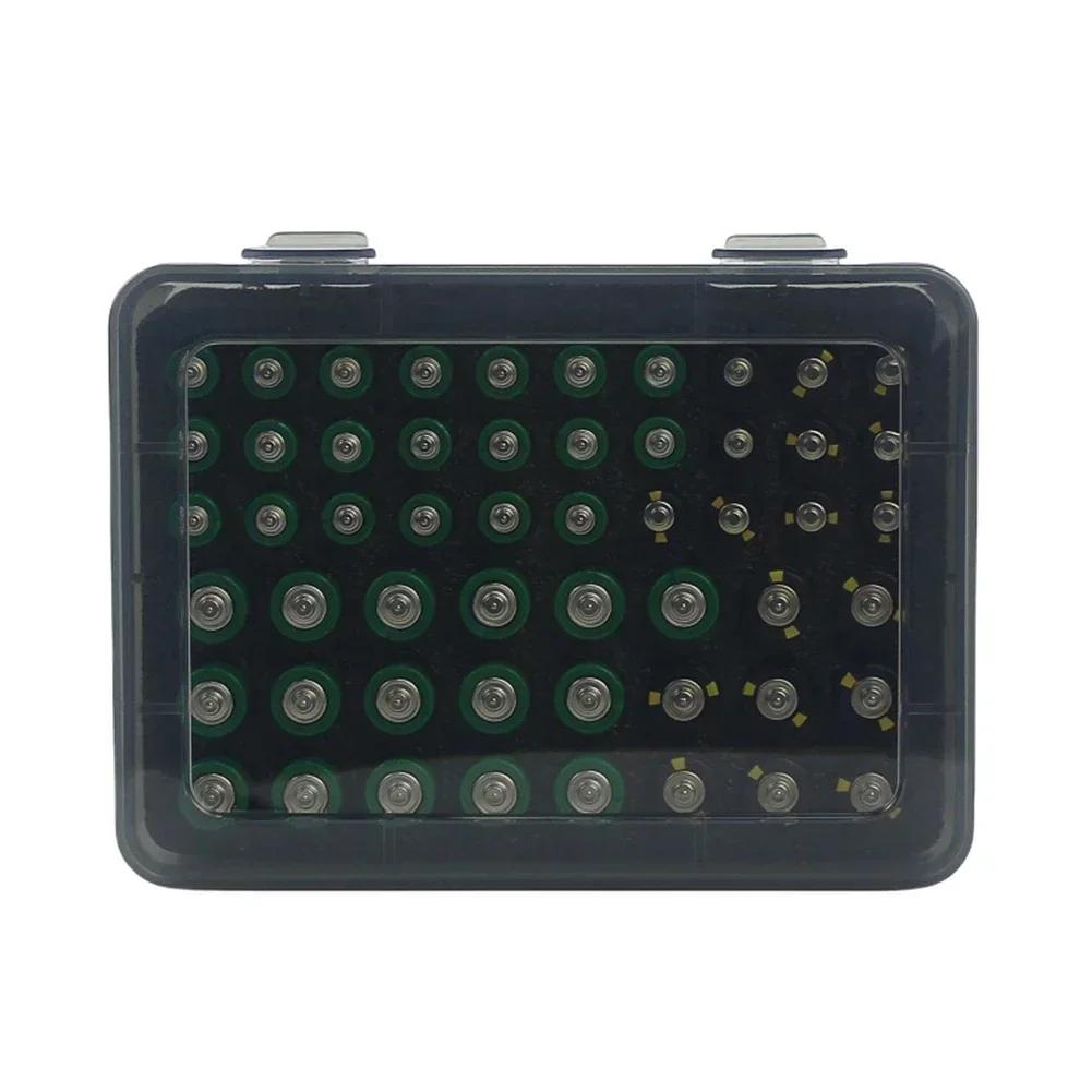 72 Slots Battery Storage Organizer Holder Holds AA AAA Batteries Battery Box Case Garage Container Home Organization Dispenser