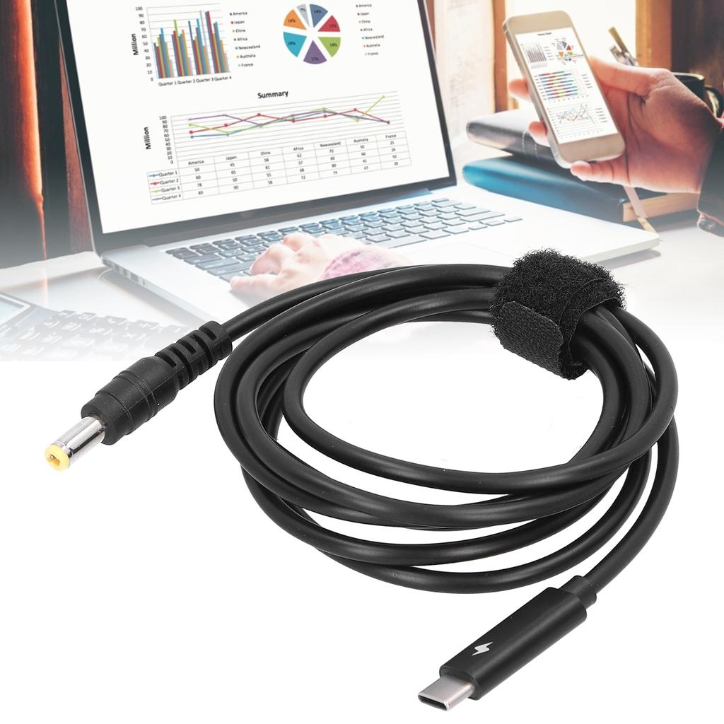Quick Charging Cable Type C Charging Port DC5.5x2.5MM Interface for Notebook Power Charger