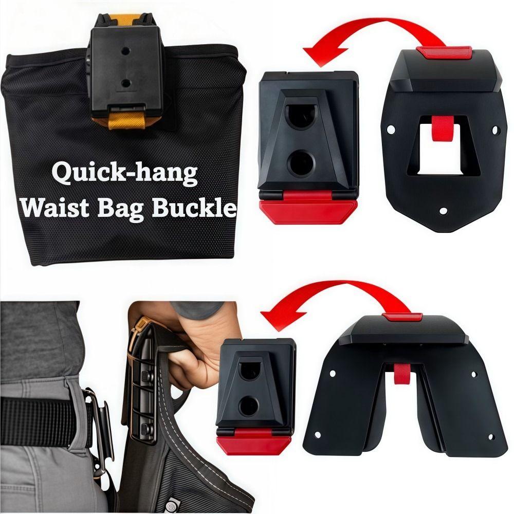 High Quality Sturdy ABS Waist Buckle Durable Quick Attach Waist Bag Clip Replacement Compatible Tool Belt Professional Use