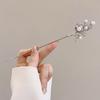 Holiday Party Chinese Hair Stick Alloy Flower Beads Tassel Hairpin Elegant Simple Hanfu Updo Accessory For Women Girls