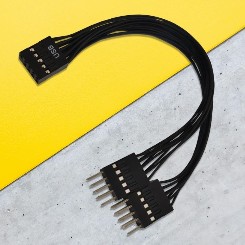10CM 1 auf 2 USB 9pin Splitter Adapter Computer Mainboard Internes Kabel 9pin USB Verlängerungsanschluss