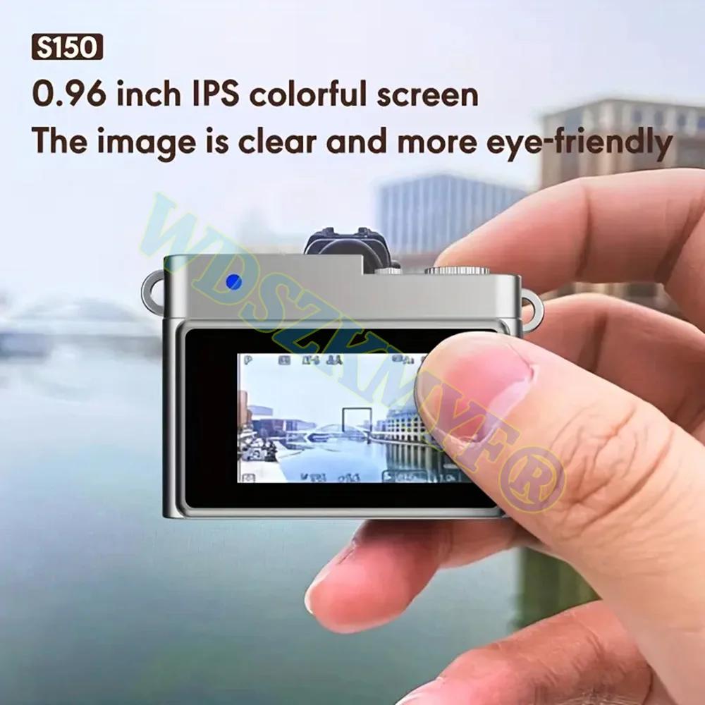 1080P Retro Digital Camera Pocket Video Recorder with 0.96-inch IPS Color Screen LED Flash Light Mini Camera for Photography