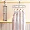 Plastic Multifunctional Hangers Heavy Duty Space Saving 9 Holes Clothes Organizer for Bedroom Cabinet Wardrobe Home Storage Use