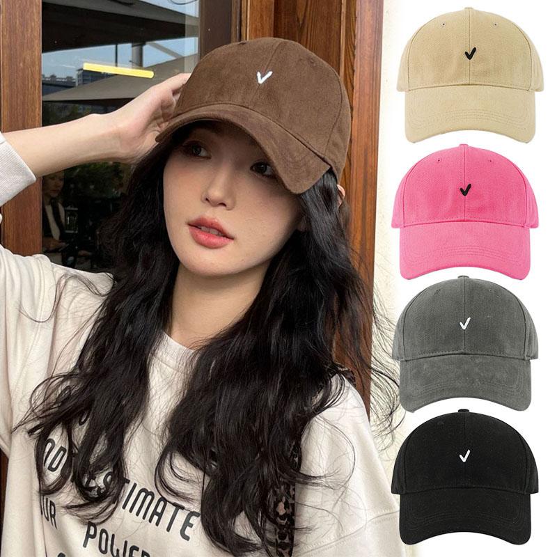 RICYGVM Embroidery Letter Baseball Hat For Women Sunshade Peaked Cap Solid Color Duck Tongue Caps Unisex Outdoor Sunscreen Visor