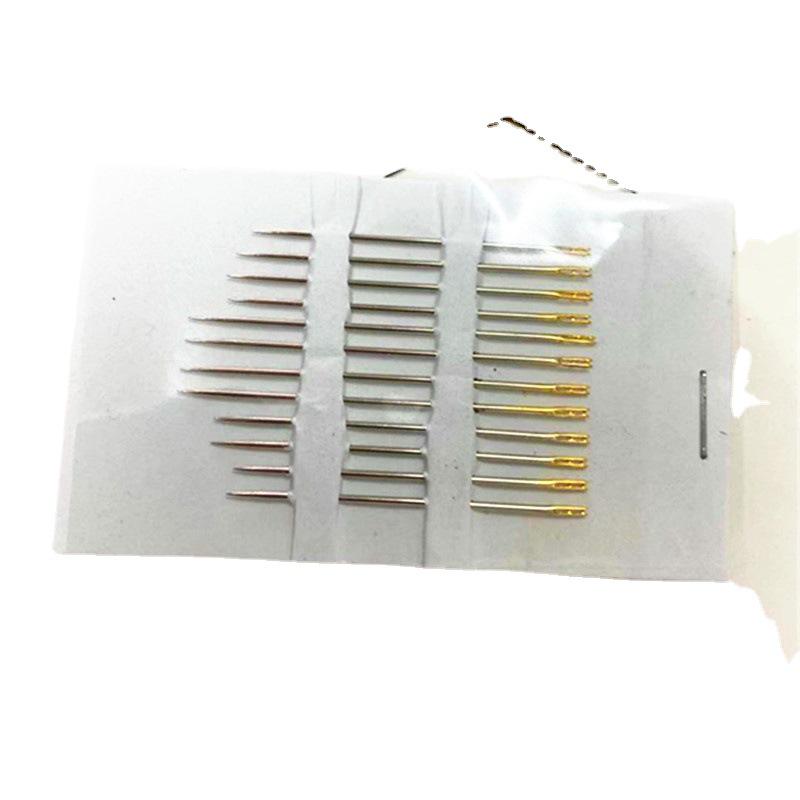 Large Gold-Tail Self-Threading Hand-Sewing Needles for Seniors