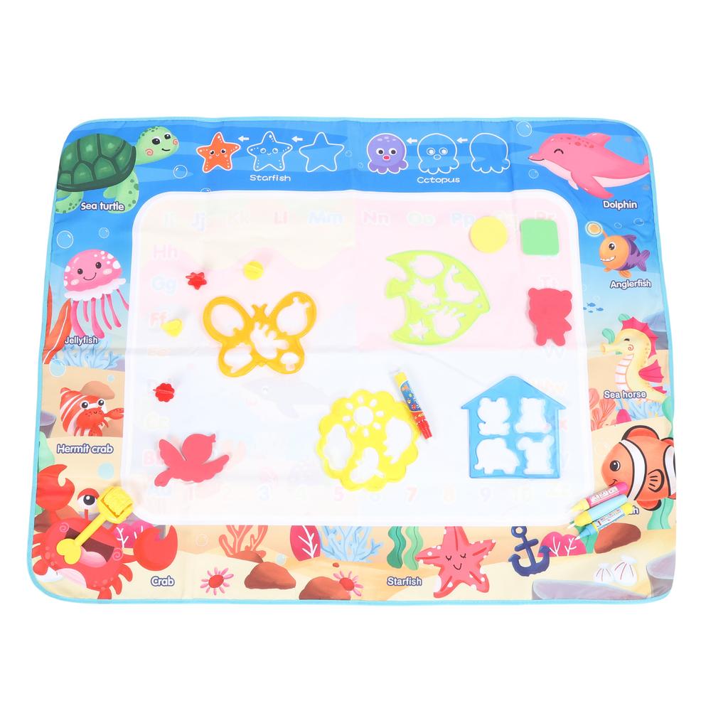 Kids Water Doodle Mat Reusable Large Size Water Painting Writing Board Educational Toys with Pens