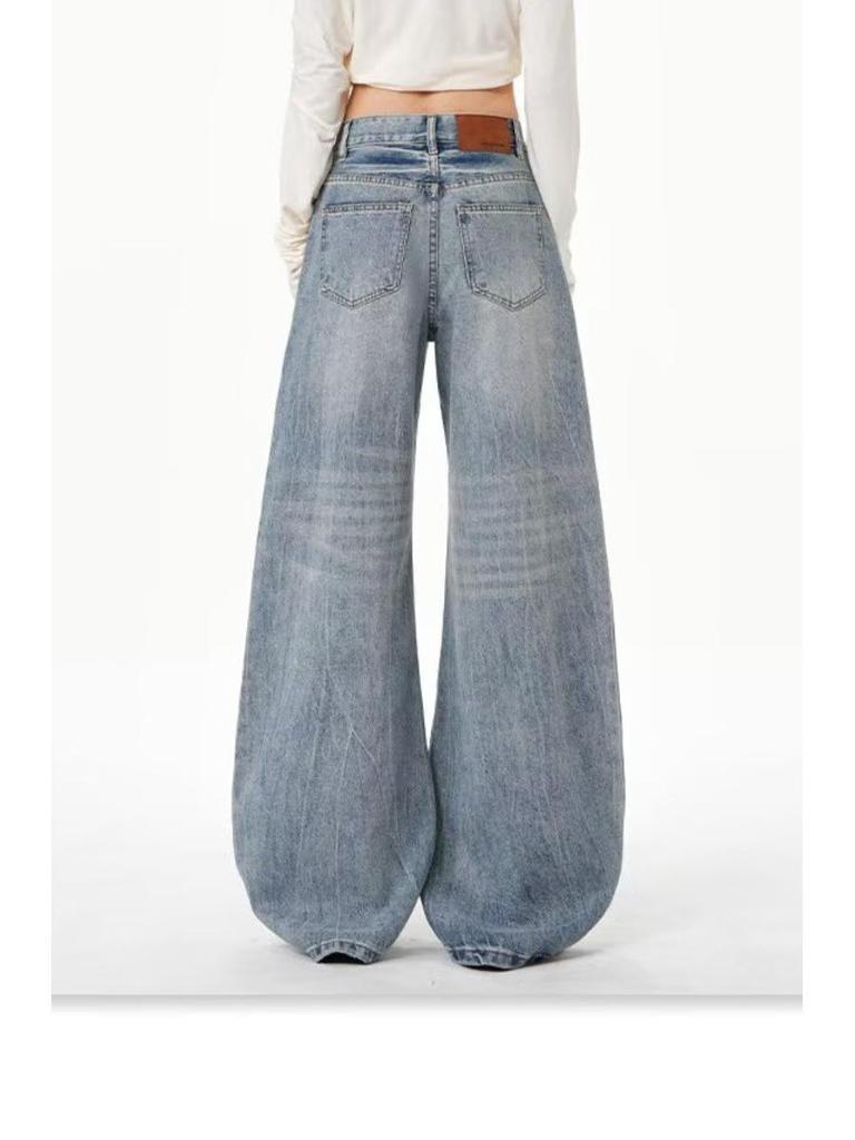 Women's Light Blue High-Rise Wide Leg Jeans, Spring/Summer 2026 Collection