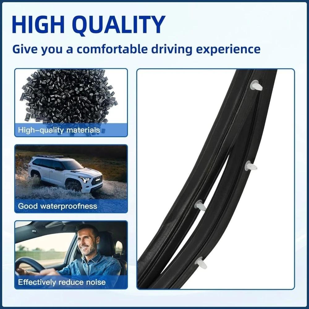 Front Left/Right Side Door WeatherStrip Rubber Seal for Honda Accord Sedan 2003-2007 OEM 72365-SDA-A01 72325-SDA-A01